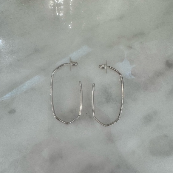 Kendra Scott Ellen Hoop in Sterling Silver - Picture 2 of 4